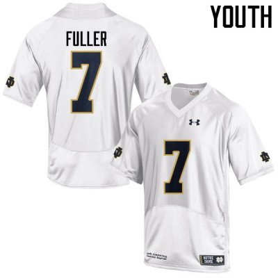 Notre Dame Fighting Irish Youth Will Fuller #7 White Under Armour Authentic Stitched College NCAA Football Jersey KYV6099AM